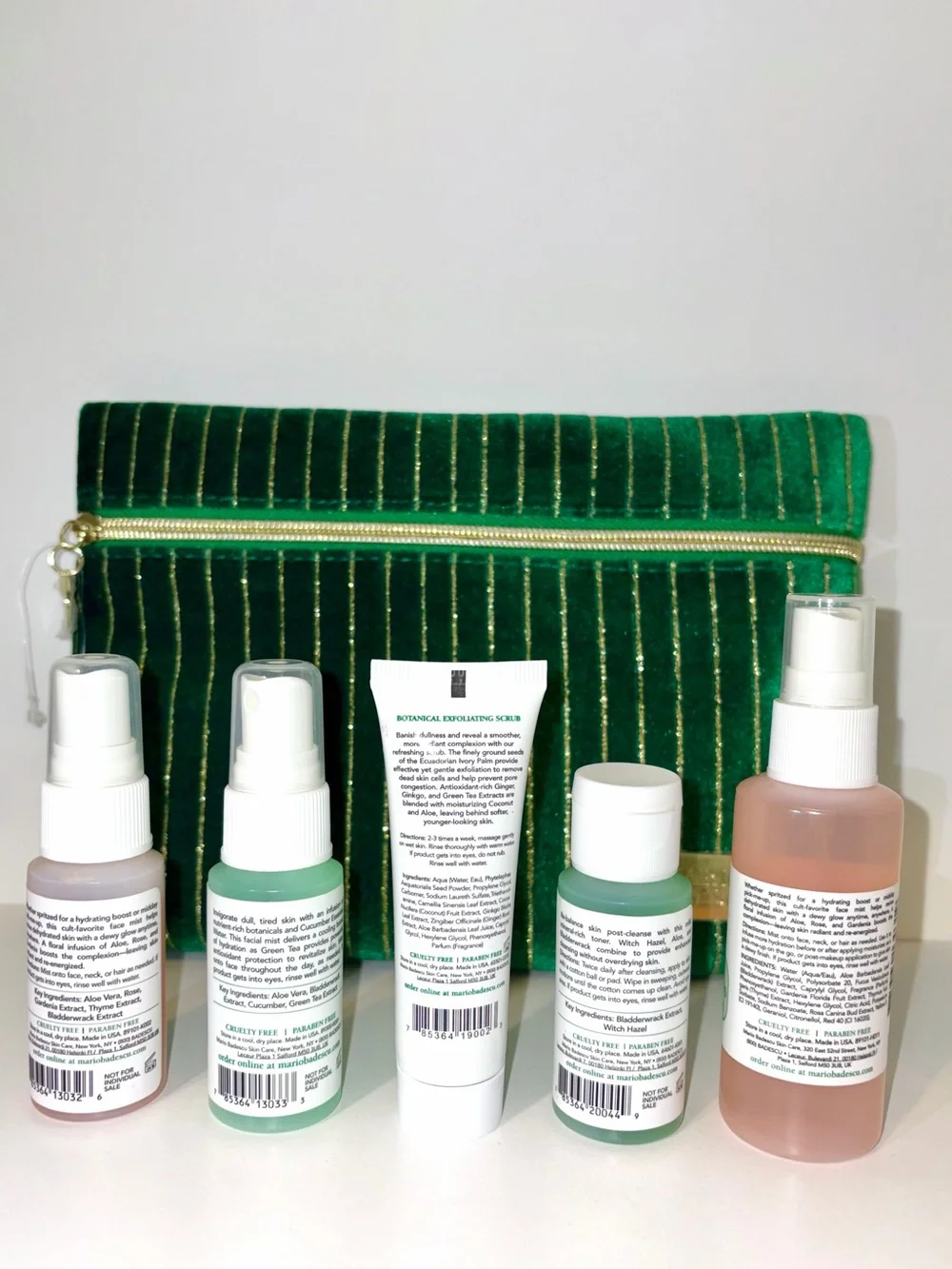 Mario Badescu Skincare Regimen Set and Clutch / Travel Case